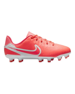 Nike Tiempo Legend 10 voetbalschoenen voor kinderen, voor harde ondergrond (Rood, Wit)