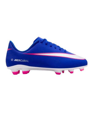 Nike Vapor voetbalschoenen voor kinderen met stevige zool (Blauw/Wit/Roze)
