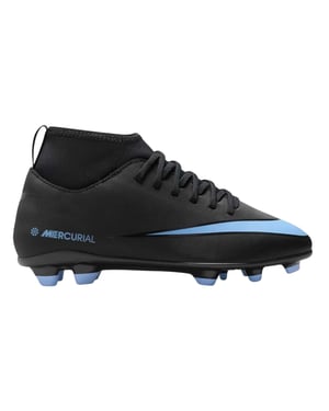 Nike Mercurial voetbalschoenen voor kinderen (firm ground) (ZWART/BLAUW)