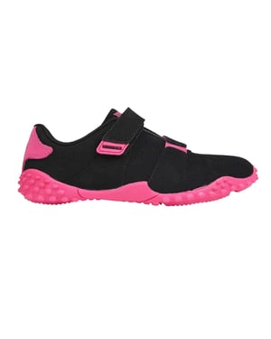 Lonsdale Kinderen Fulham Leren Sneakers (Zwart/Cerise)