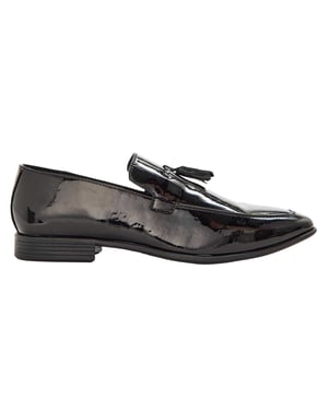 Lambretta Formele herenloafers van leer met kwastjes (Zwart)