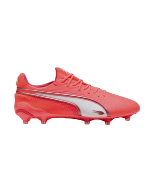 Puma Voetbalschoenen voor kinderen, model King Ultimate Firm Ground (Gloeiend rood)
