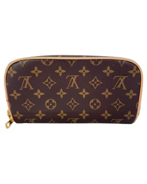 Louis Vuitton Monogram Toilettas in Bruin Leer