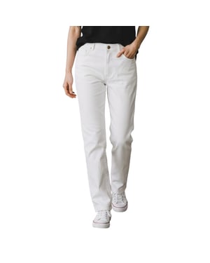 Dames witte lamsleer 501 Biker jeans - Sogndal