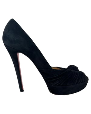 Christian Louboutin Greissimo Knooppumps in Zwart Suède
