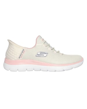Skechers Mens Summits - Diamond Dream slip-in vrijetijdsschoenen (Gebroken Wit/Roze)