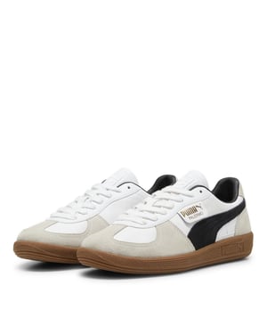 Puma Palermo leren sportschoenen voor heren (Wit/Gum)