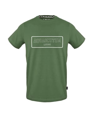 Aquascutum Slim-fit T-shirt met grafische print voor heren (Militair Groen)