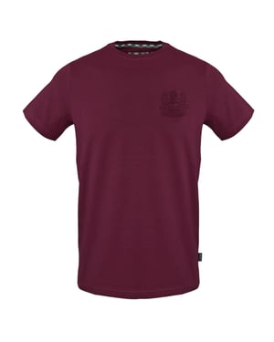 Aquascutum Slim-fit T-shirt voor heren met geborduurd logo (Rood)