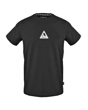 Aquascutum Heren T-shirt katoen met logo (Zwart)