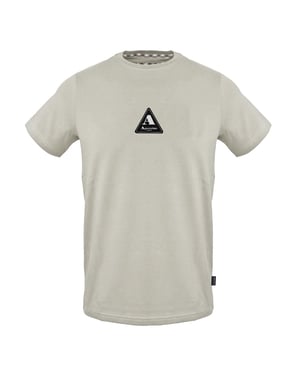 Aquascutum Heren-T-shirt met driehoekig logo van katoen (Grijs)