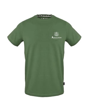 Aquascutum Heren T-shirt met opdruk (Militair Groen)