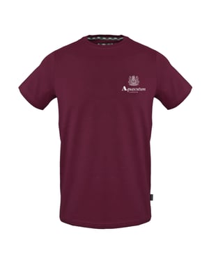Aquascutum Heren T-shirt met opdruk (Rood)
