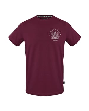 Aquascutum Katoenen uniseks T-shirt met logo voor volwassenen (Rood)