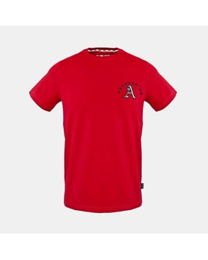 Aquascutum Heren-T-shirt van katoen met de personages Lilly en Sid (Rood)