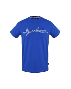 Aquascutum Heren-T-shirt van katoen met logo (Sky)