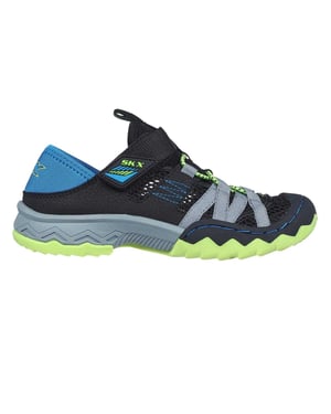 Skechers Whipsaw platte schoenen voor kinderen (Zwart/Blauw/Lime)