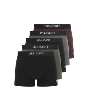 Lyle & Scott Heren Henrick Katoenen Boxershorts (5-pack) (Multikleur)
