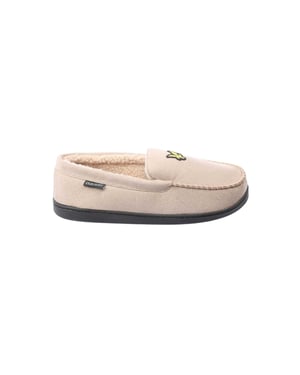 Lyle & Scott Heren-mocassinslippers van imitatiesuède van Aspen (Grijs)