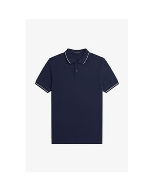 Fred Perry Heren Twin Tip Poloshirt (Donkerblauw)