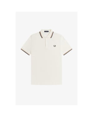 Fred Perry Heren Twin Tip Poloshirt (Ecru)