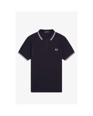 Fred Perry Heren Twin Tip Poloshirt (Marine)
