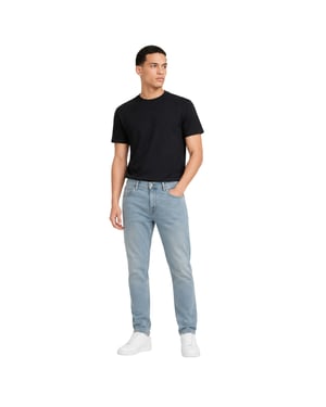 Replay Sandot herenjeans met rechte pijpen en taps toelopende pasvorm (Blauw)