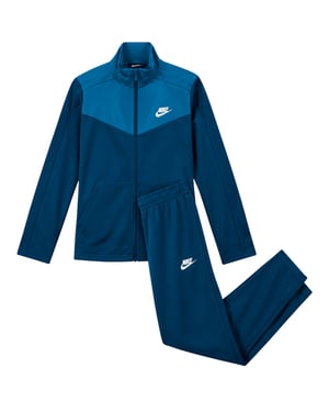 Nike Kinderen Swoosh Polyester Trainingspak (Blauw/Groen)
