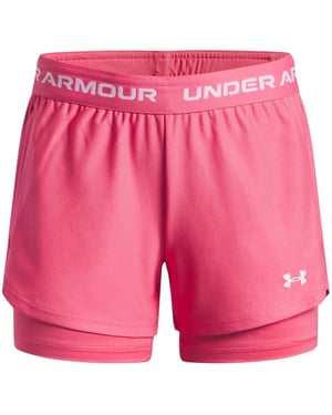 Under Armour Tech Play Up-shorts voor kinderen (Superroze)