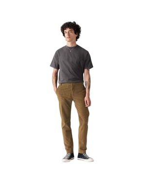 Levis Heren Karla Corduroy Textuur Slim Chino's (Bruin)