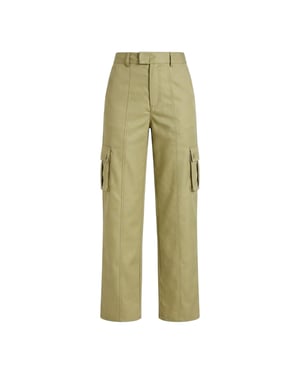 Missy Empire Cargo-broek met hoge taille voor dames (Olijf)