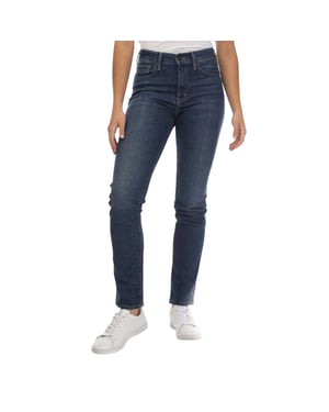 Levis Denimjeans met hoge taille en rechte pijpen voor dames (Non-stop)