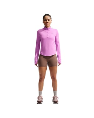 Nike Swift hardloopshirt met kwartrits voor dames (Magenta)