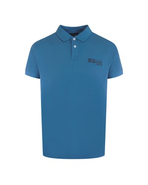 Klassieke Polo Shirt met Korte Mouwen en Kraag in Blauw