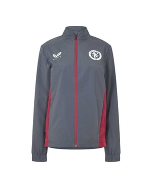 Castore Aston Villa FC-trainingsjas voor dames (Ebbenhout/Rhododendron)