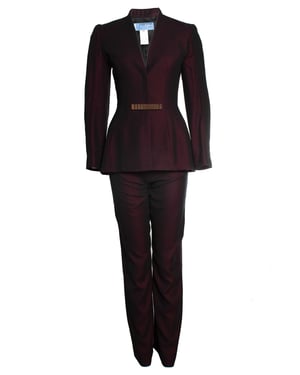 Thierry Mugler, bordeaux kleurige blended pak