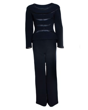 Thierry Mugler, marineblauwe pak