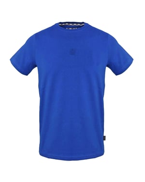 Aquascutum Heren T-shirt katoen met logo (Sky)