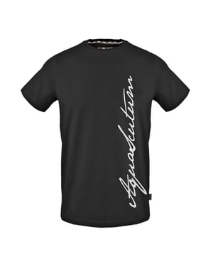 Aquascutum Heren Script Logo T-Shirt (Zwart)