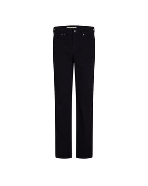 Levis Dames 712 Slim-fit jeans met randstiksels (De nacht is zwart)