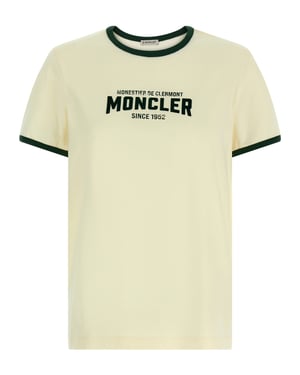 Moncler Beige Katoenen T-Shirt