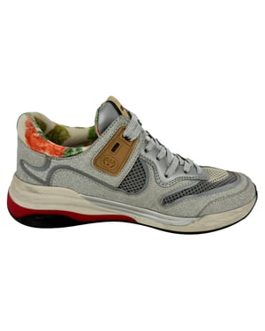 Gucci Ultrapace Lage Sneakers in Zilveren Glitters