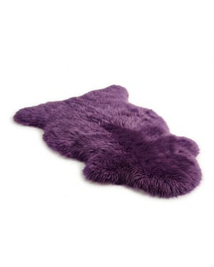 Echte heldere violette schapenvacht Natuurlijke zijdezachte, zachte pluizige echte wollen tapijt