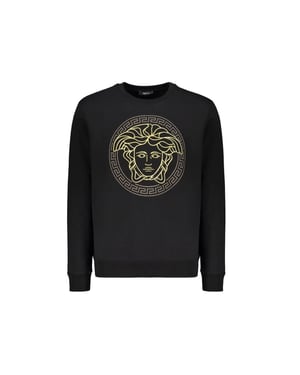 Versace Zwarte Katoenen Sweater