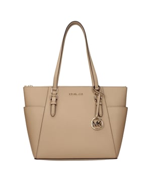 Michael Kors Beige Leren Schoudertas