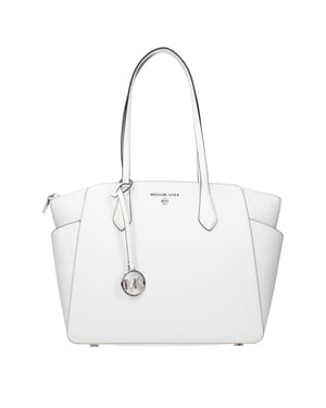 Michael Kors Witte Leren Schoudertas