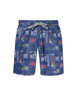Noorwegen 1963 Blauw Polyester Heren Zwemkleding