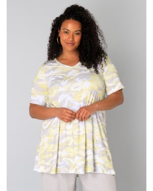 YEST CURVE Ankie Essential Tops - Soft Grey/Multi Colo