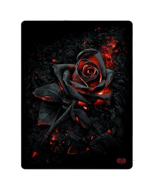 Spiral Fleece Burnt Rose dubbelzijdige deken (Zwart)