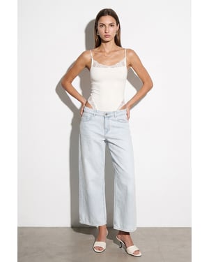 Kant Mouwloze Slim-fit Bodysuit Blouse